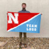 Huskers vs Custom Team House Divided Flag, Custom College Flag