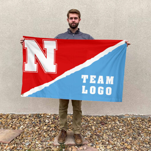 Huskers vs Custom Team House Divided Flag, Custom College Flag