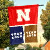 Huskers vs Custom Team House Divided Flag, Custom Game Day Flag
