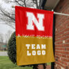 Huskers vs Custom Team House Divided Flag, Custom House Flag