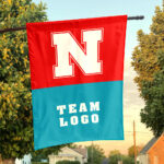 Huskers vs Custom Team House Divided Flag, Custom NCAA Flag
