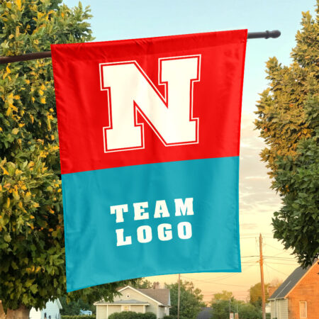 Huskers vs Custom Team House Divided Flag, Custom NCAA Flag