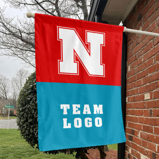 Huskers vs Custom Team House Divided Flag, Custom NCAA Flag