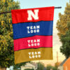 Huskers vs Custom Team House Divided Flag, Custom Rival Flag