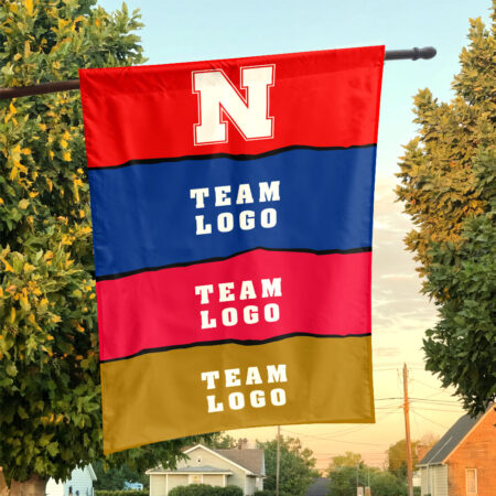 Huskers vs Custom Team House Divided Flag, Custom Rival Flag