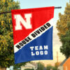 Huskers vs Custom Team House Divided Flag, Custom Rivalry Flag