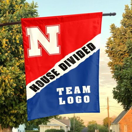 Huskers vs Custom Team House Divided Flag, Custom Rivalry Flag