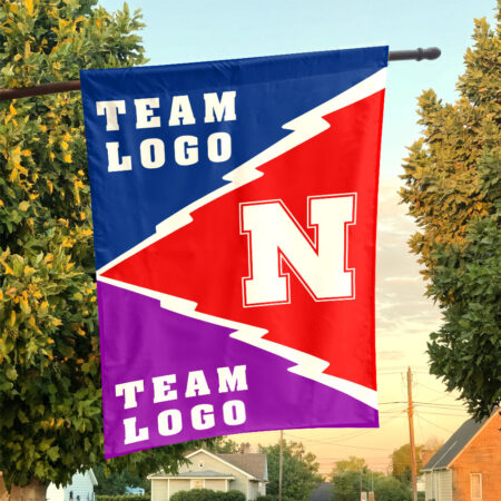 Huskers vs Custom Team House Divided Flag, Custom Spirit Flag