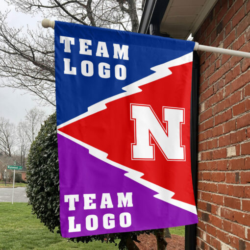 Huskers vs Custom Team House Divided Flag, Custom Spirit Flag