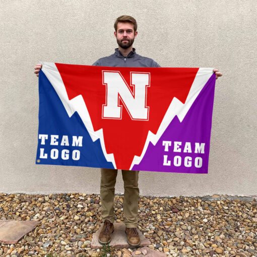Huskers vs Custom Team House Divided Flag, Custom Spirit Flag