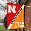 Huskers vs Custom Team House Divided Flag, Custom Split Flag