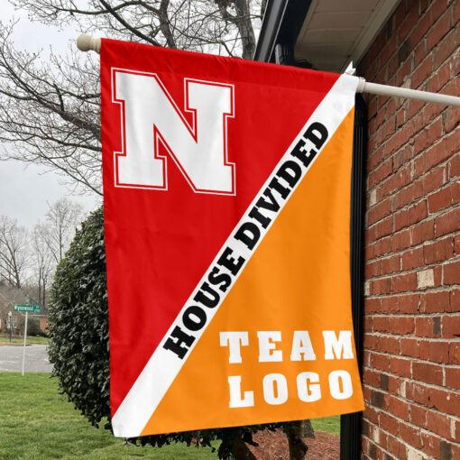 Huskers vs Custom Team House Divided Flag, Custom Split Flag