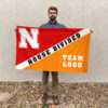Huskers vs Custom Team House Divided Flag, Custom Split Flag
