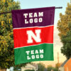 Huskers vs Custom Team House Divided Flag, Custom Two Team Flag