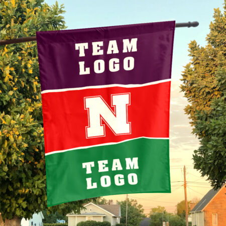 Huskers vs Custom Team House Divided Flag, Custom Two Team Flag