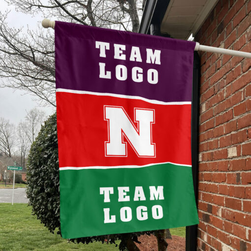 Huskers vs Custom Team House Divided Flag, Custom Two Team Flag