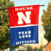 Huskers vs Custom Team House Divided Flag, NCAA College Flag