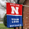 Huskers vs Custom Team House Divided Flag, NCAA College Flag