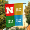 Huskers vs Custom Team House Divided Flag, NCAA College Rivalry Flag