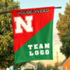 Huskers vs Custom Team House Divided Flag, NCAA Custom Flag