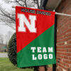 Huskers vs Custom Team House Divided Flag, NCAA Custom Flag