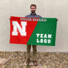 Huskers vs Custom Team House Divided Flag, NCAA Custom Flag