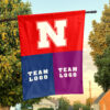 Huskers vs Custom Team House Divided Flag, NCAA Game Day Flag