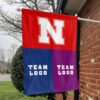 Huskers vs Custom Team House Divided Flag, NCAA Game Day Flag