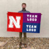 Huskers vs Custom Team House Divided Flag, NCAA Game Day Flag