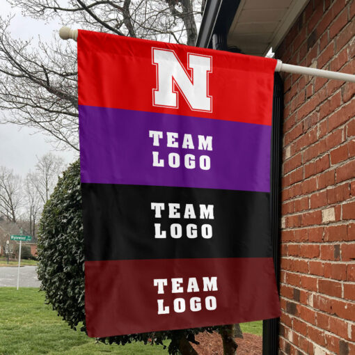 Huskers vs Custom Team House Divided Flag, NCAA Rival Flag
