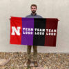 Huskers vs Custom Team House Divided Flag, NCAA Rival Flag