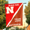 Huskers vs Custom Team House Divided Flag, NCAA Rivalry Flag