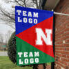 Huskers vs Custom Team House Divided Flag, NCAA Spirit Flag