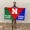 Huskers vs Custom Team House Divided Flag, NCAA Spirit Flag