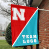 Huskers vs Custom Team House Divided Flag, NCAA Split Flag