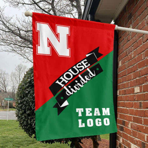 Huskers vs Custom Team House Divided Flag, NCAA Team Flag