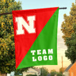 Huskers vs Custom Team House Divided Flag, Personalized College Flag
