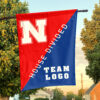 Huskers vs Custom Team House Divided Flag, Personalized Split Flag