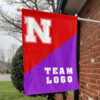 Huskers vs Custom Team House Divided Flag, Personalized Team Flag