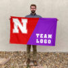 Huskers vs Custom Team House Divided Flag, Personalized Team Flag