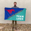 Mustangs vs Custom Team House Divided Flag, College Custom Flag