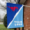 Mustangs vs Custom Team House Divided Flag, Custom College Flag
