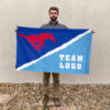 Mustangs vs Custom Team House Divided Flag, Custom College Flag