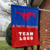 Mustangs vs Custom Team House Divided Flag, Custom House Flag