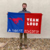 Mustangs vs Custom Team House Divided Flag, Custom House Flag