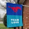 Mustangs vs Custom Team House Divided Flag, Custom NCAA Flag