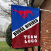 Mustangs vs Custom Team House Divided Flag, Custom Rivalry Flag