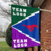 Mustangs vs Custom Team House Divided Flag, Custom Spirit Flag