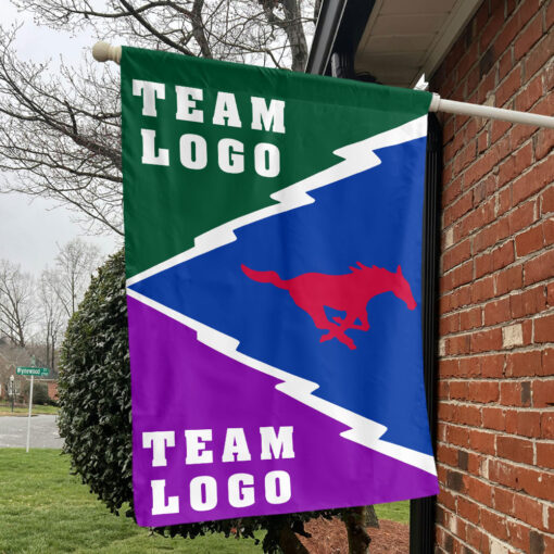 Mustangs vs Custom Team House Divided Flag, Custom Spirit Flag