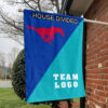 Mustangs vs Custom Team House Divided Flag, Custom Team Flag